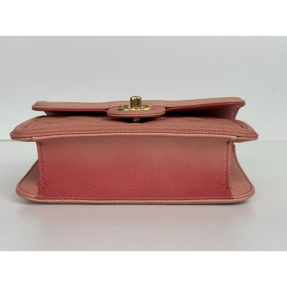 Chanel Caviar Quilted Sunset On The Sea Waist Bag – Coral with Gold Hardware C-1 - Picture 6 of 16